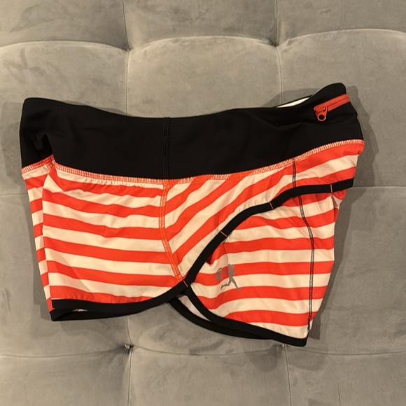 Lululemon Original Speed Shorts Stripe Waldo Fearless Red 4 - Picture 6 of 9